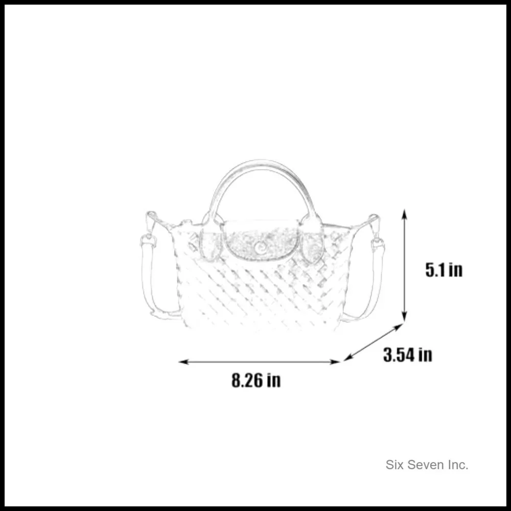 Braided Faux Leather Satchel Top Handle Crossbody Bag Mini Chic Fashion